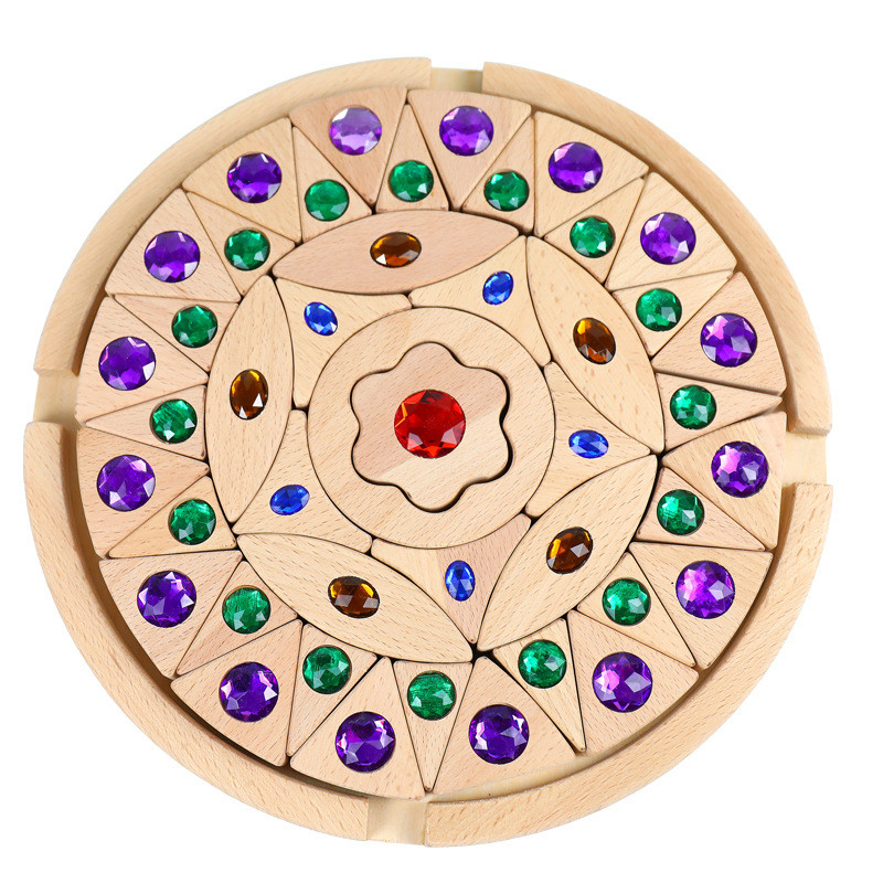 Creative Rainbow Building Blocks Mandala Diamond Wisdom Assembly Game